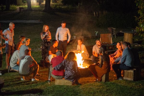 24h en teambuilding Brasero-nature-seminaire