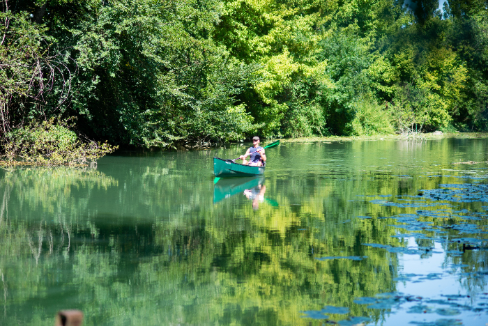 Canoe sur la Marne nature